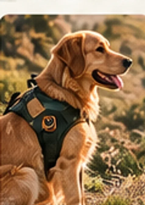 Cão em passeio ao ar livre
