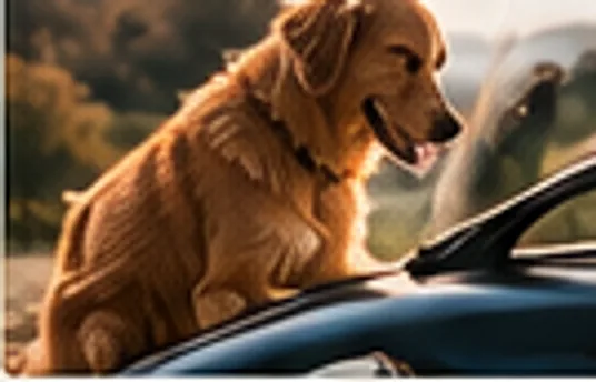 Cão observando a paisagem